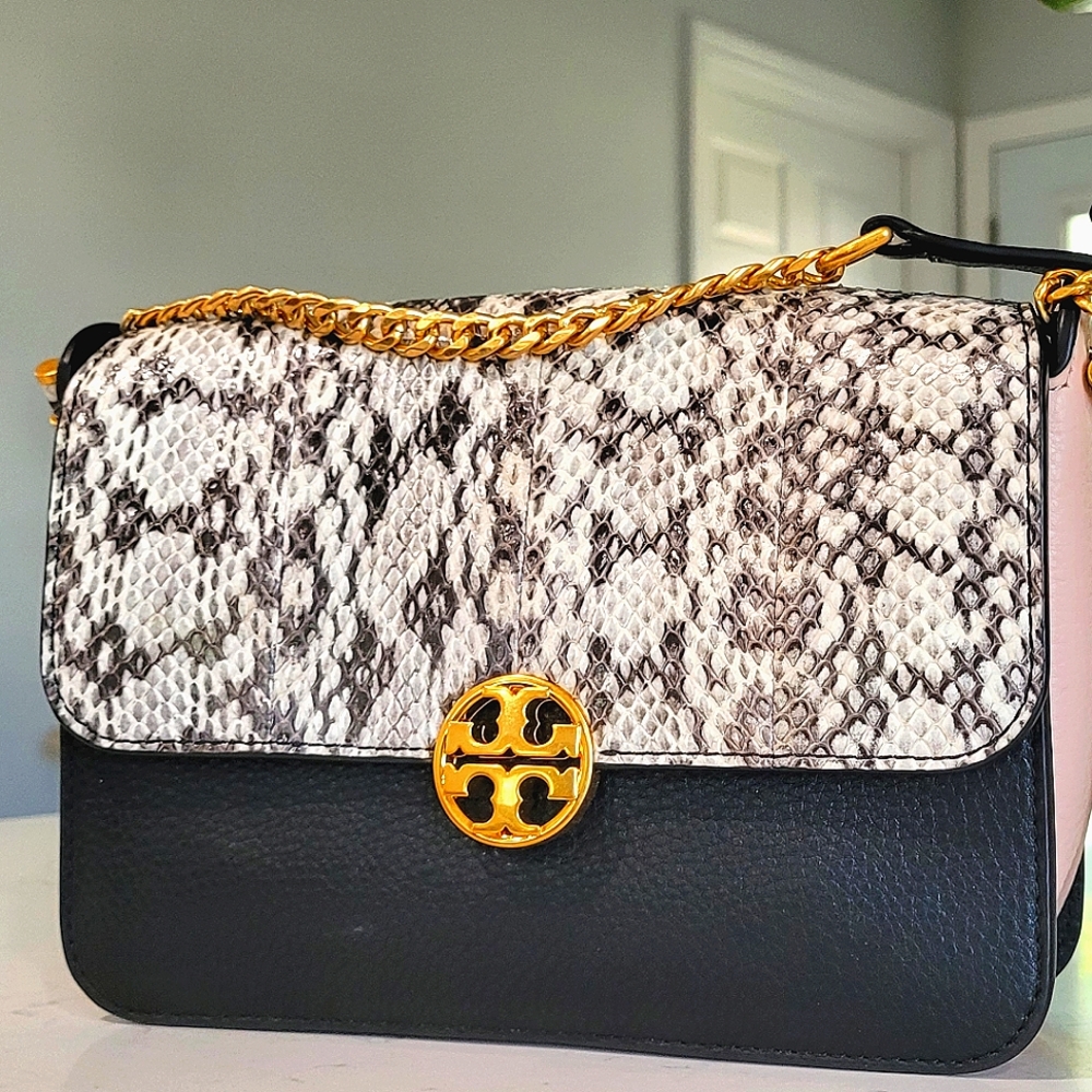 Tory Burch Chelsea Colorblock Snake Crossbody